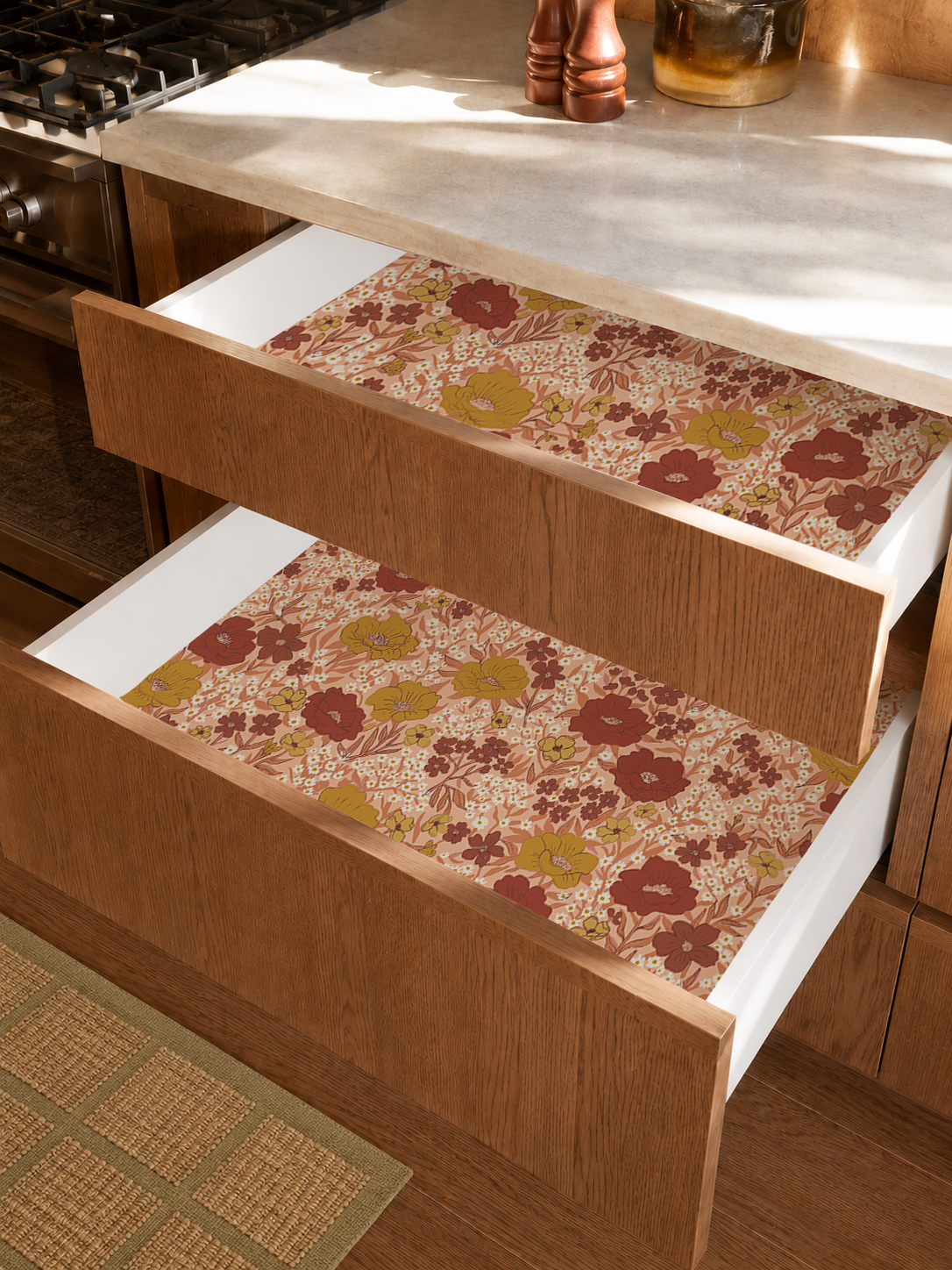 Wildflower Meadow Contact Paper, peach