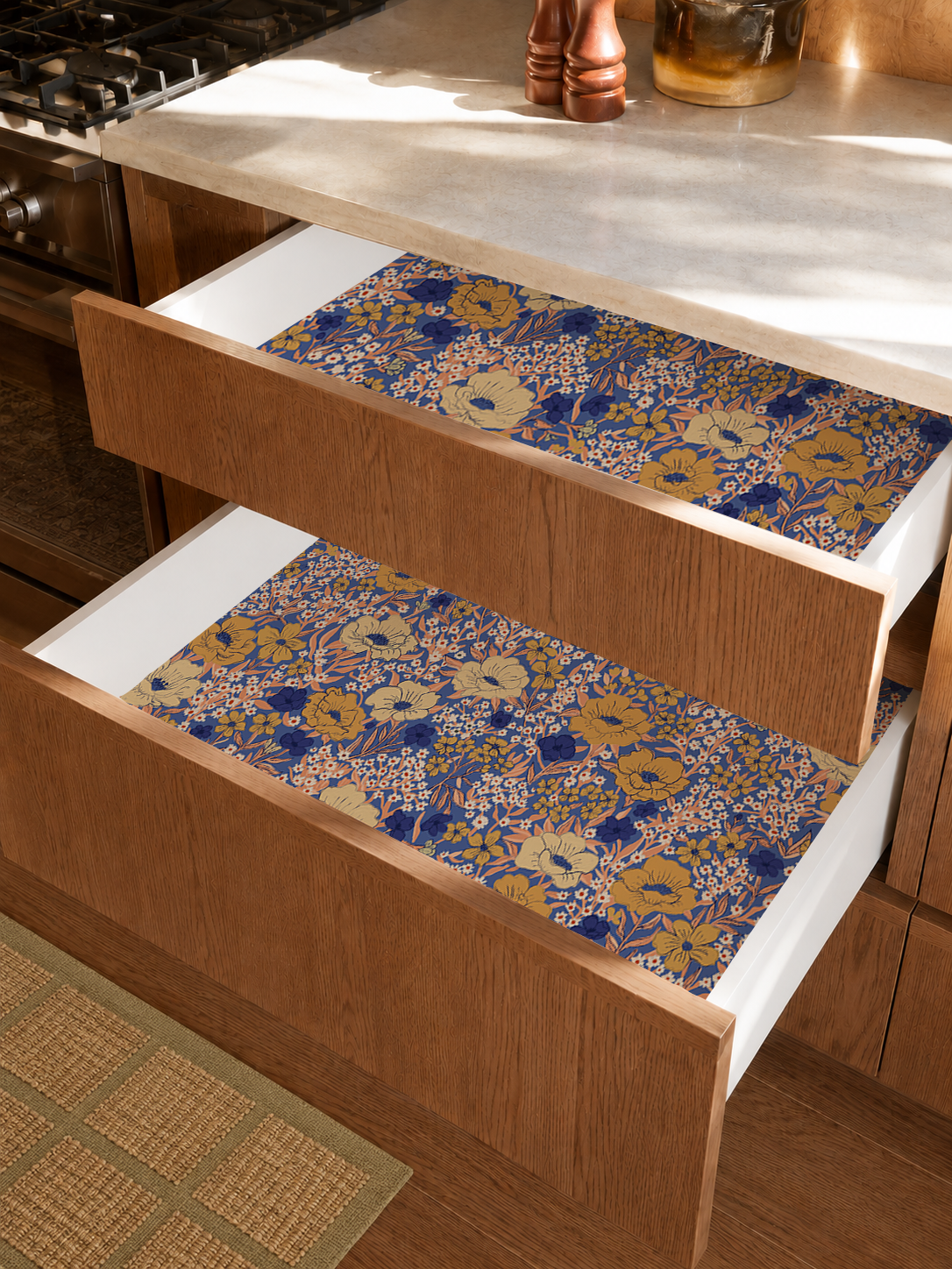 Wildflower Meadow Contact Paper, royal blue
