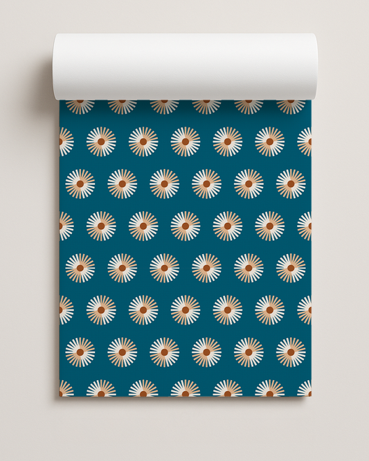 Daisy Gingham Contact Paper, blue