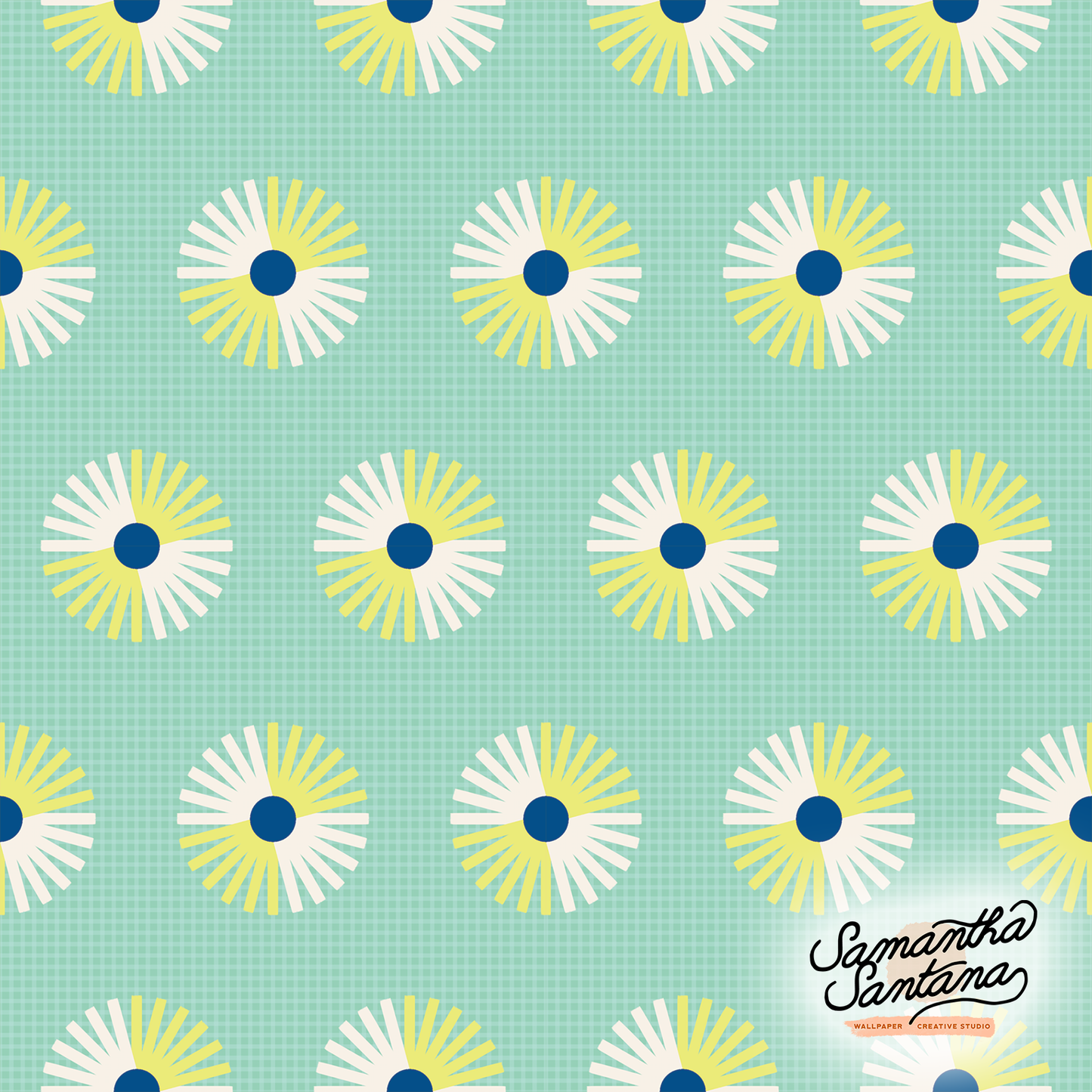 Daisy Gingham Contact Paper, mint