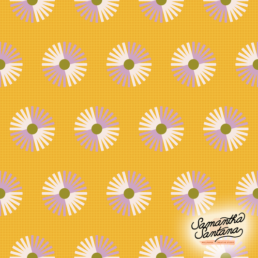 Daisy Gingham Contact Paper, mustard yellow