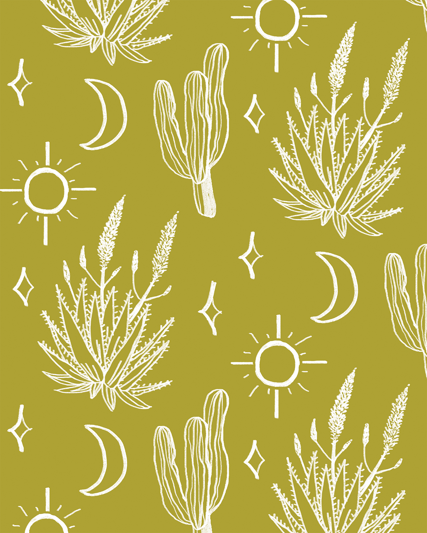 Desert Sky Wallpaper, chartreuse