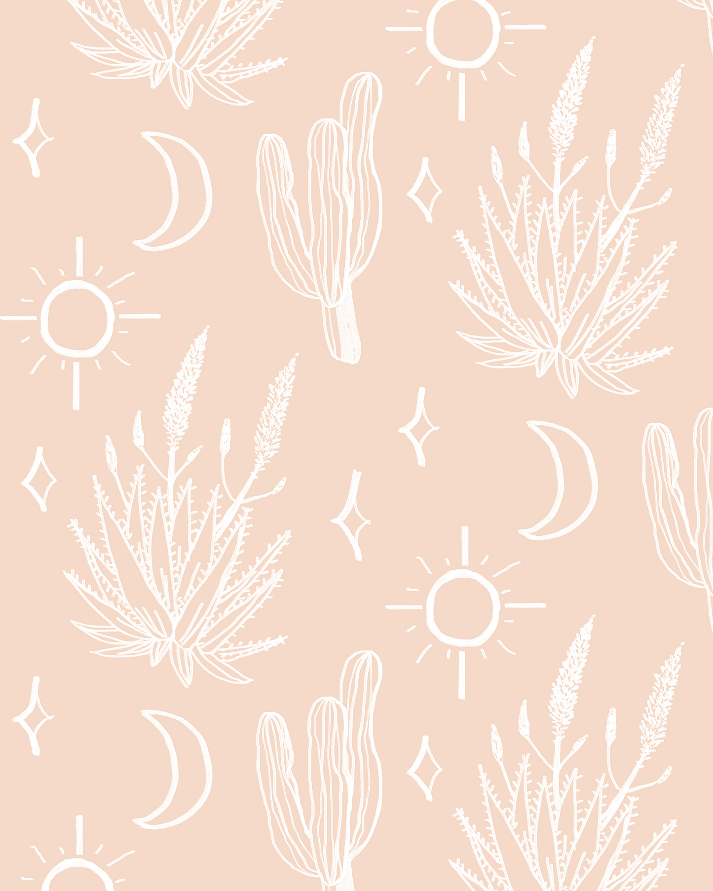 Desert Sky Wallpaper, clay and white