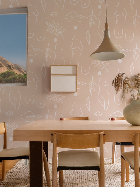 Neutral Nudes Wallpaper, nude and white