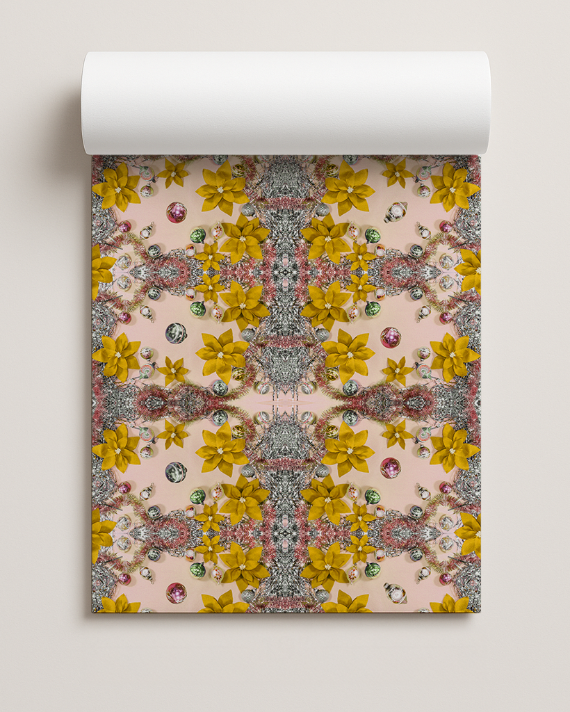 Holiday TV Special Gift Wrap, peach and yellow