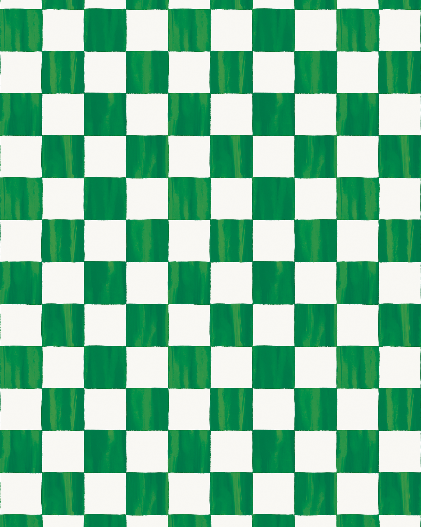 Checkers Wrapping Paper, Large Roll, green & white