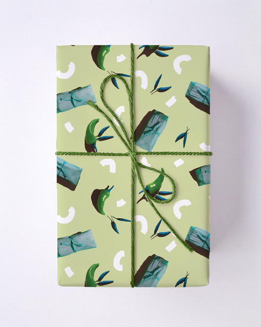Tamale Party Gift Wrap, green
