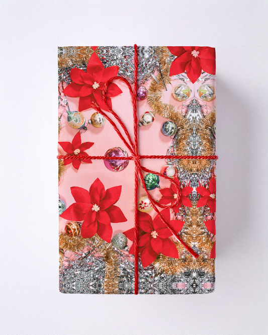 Holiday TV Special Wrapping Paper, Large Roll, red & pink