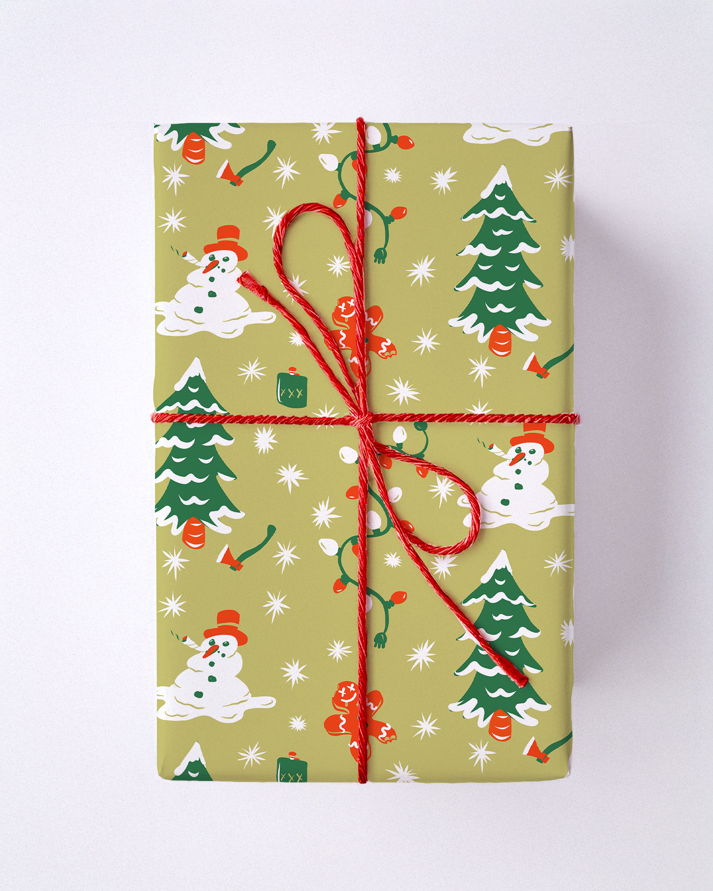 Holidaze Wrapping Paper, Large Roll, chartreuse