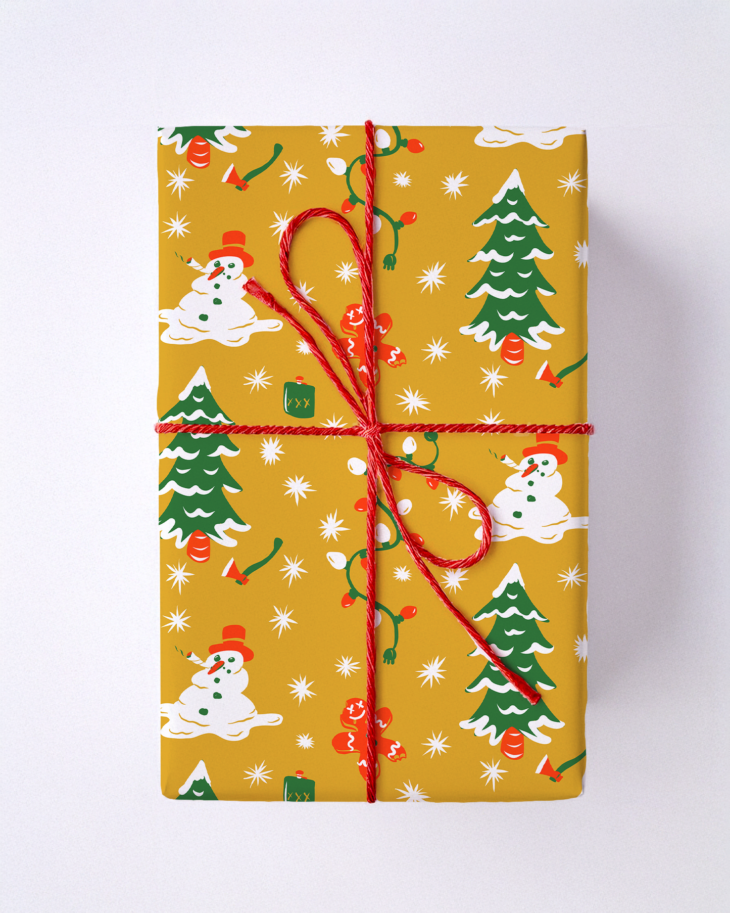 Holidaze Wrapping Paper, Large Roll, mustard