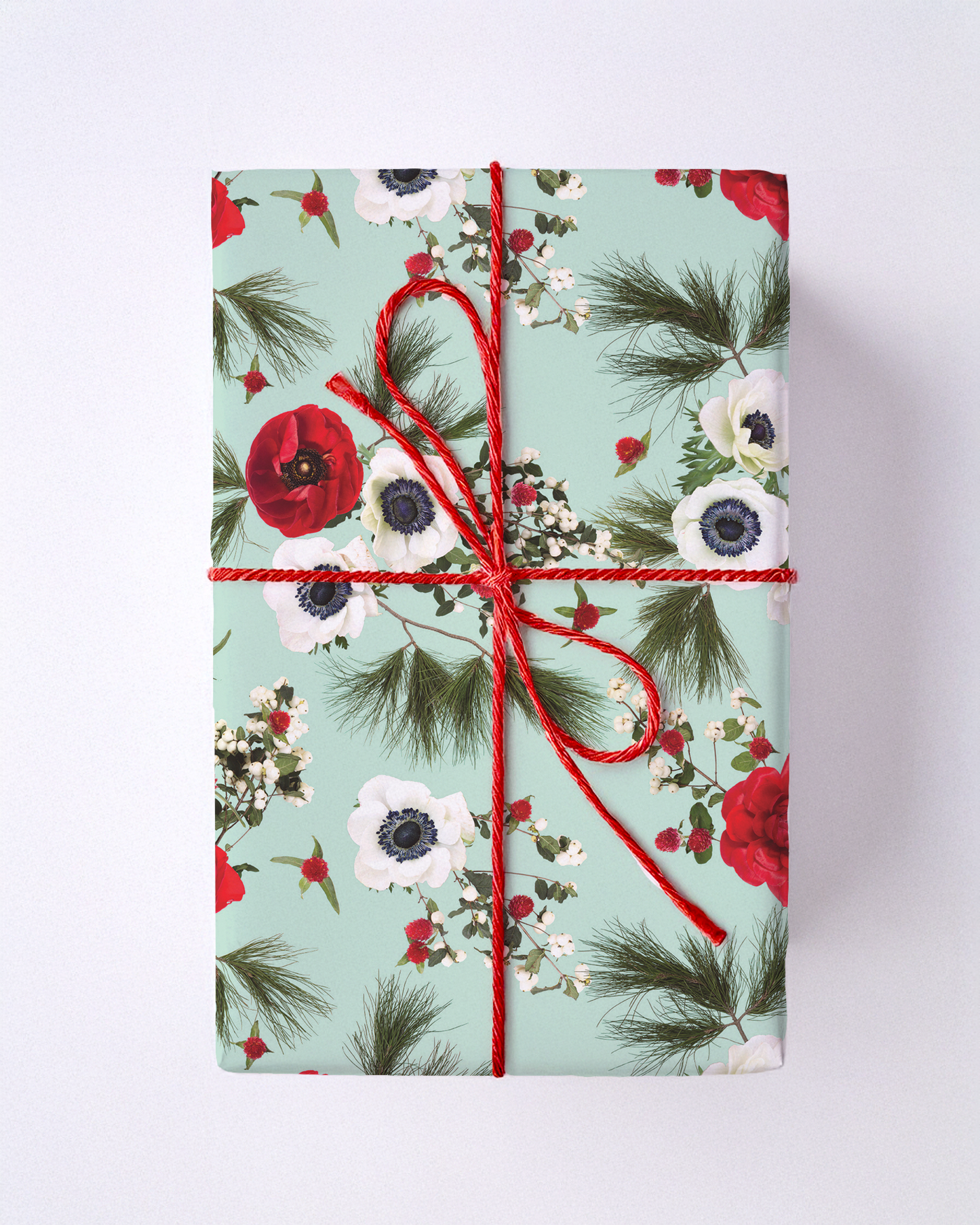 Snow Berry Wrapping Paper, Large Roll, mint