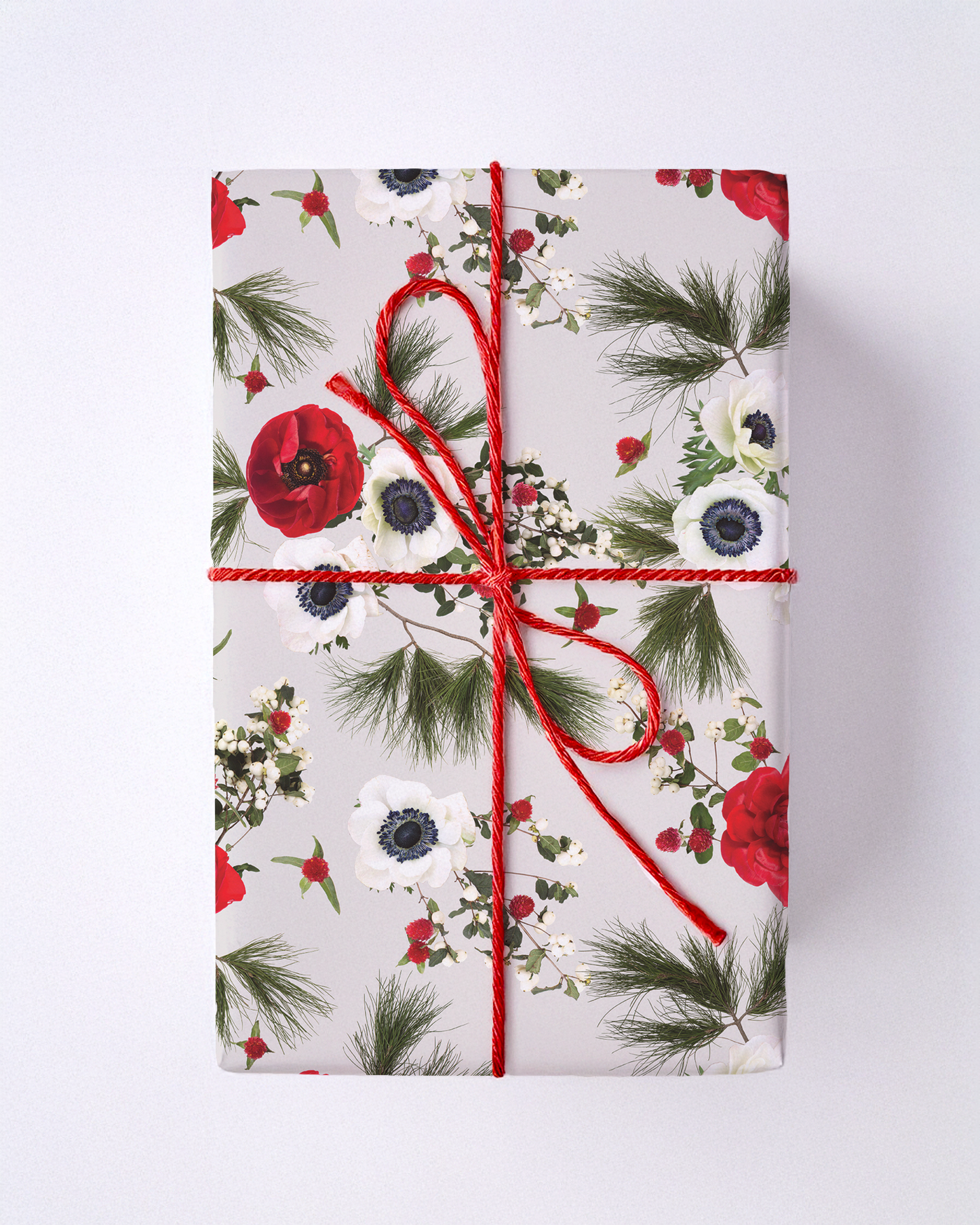 Snow Berry Wrapping Paper, Large Roll, off-white