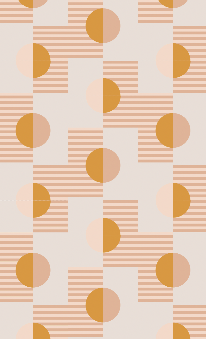 Summer Suns Mural, blush and mustard