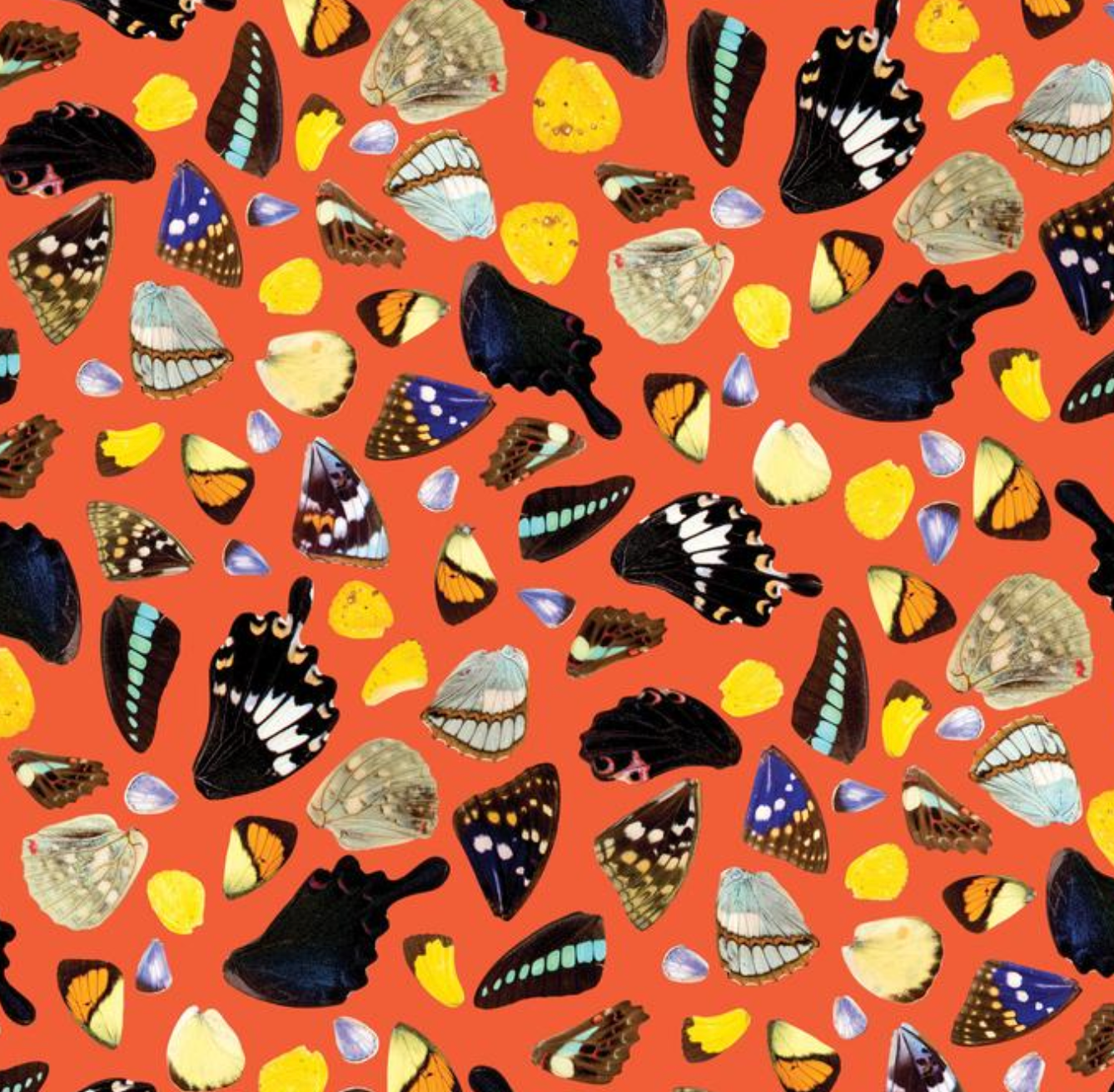 Butterfly Terrazzo Wallpaper, orange