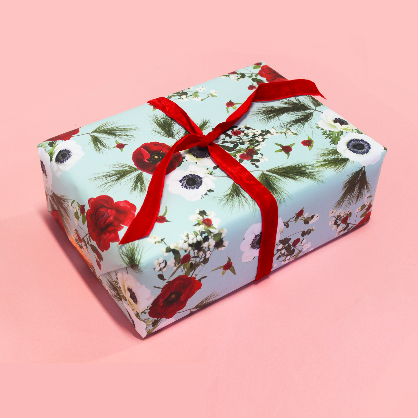 Snow Berry Gift Wrap, mint