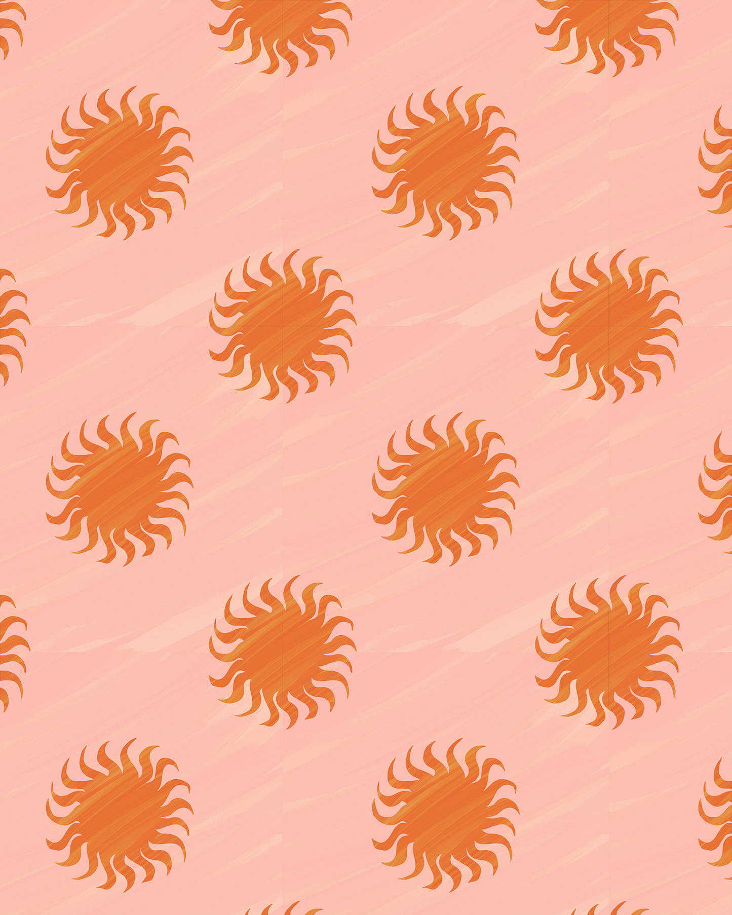 Sol Wallpaper, pink and orange