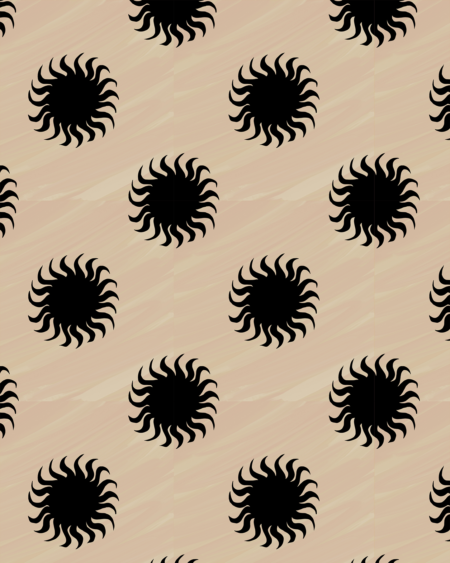 Sol Wallpaper, tan and black