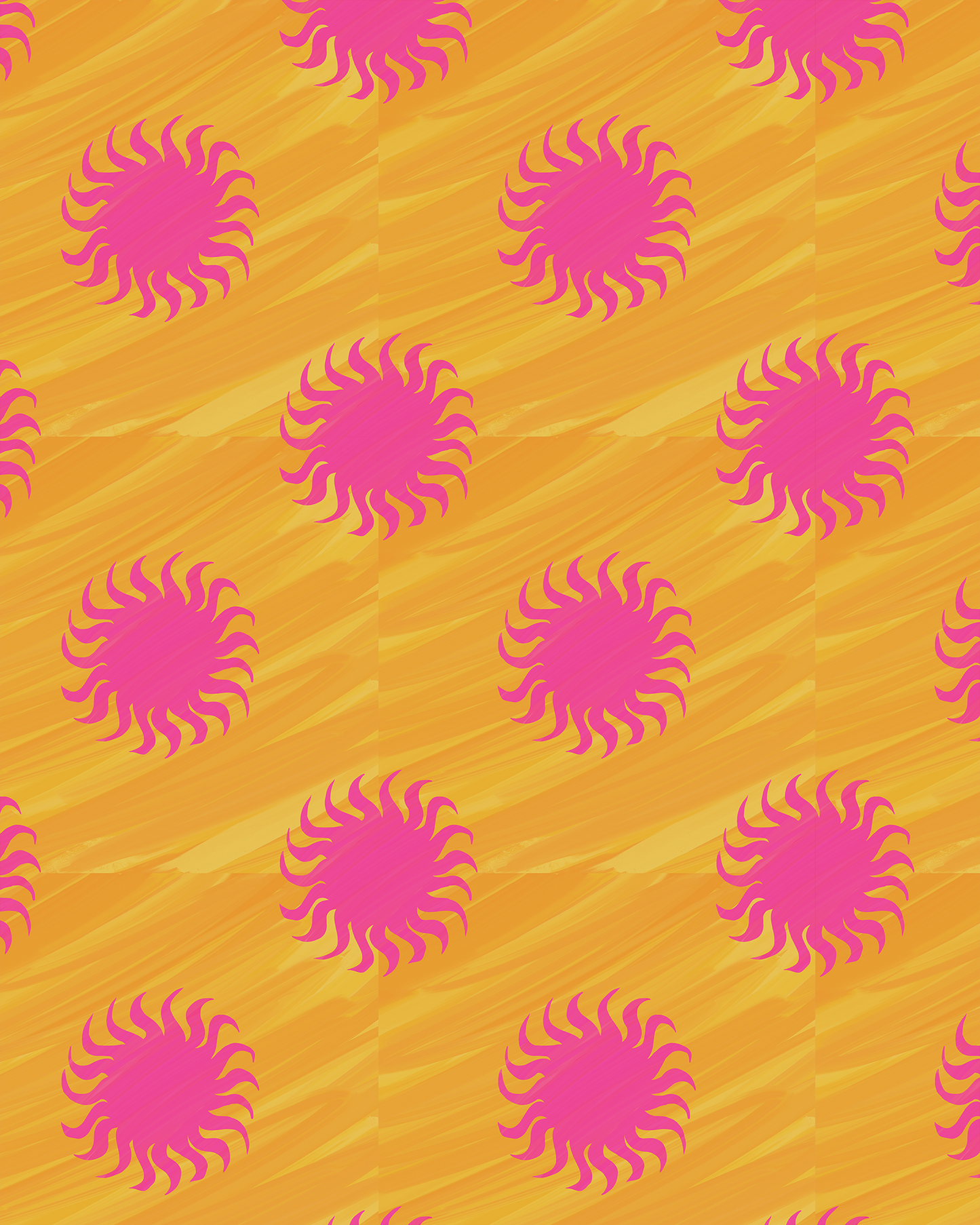 Sol Wallpaper, yellow and pink