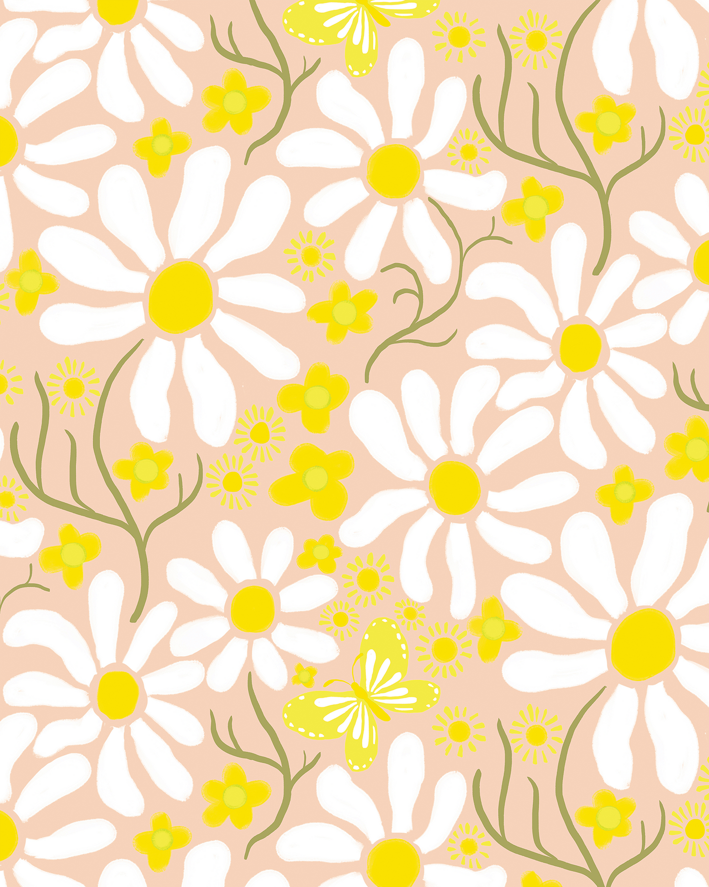 Spring Daze Wallpaper, peach