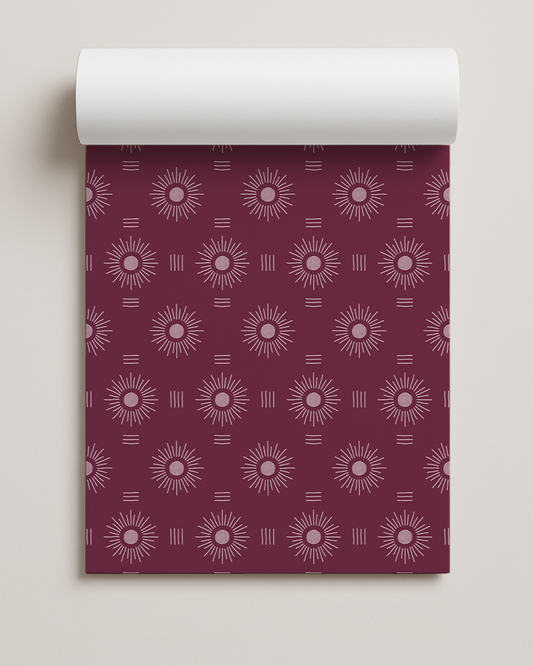 Sun Rays Contact Paper, eggplant