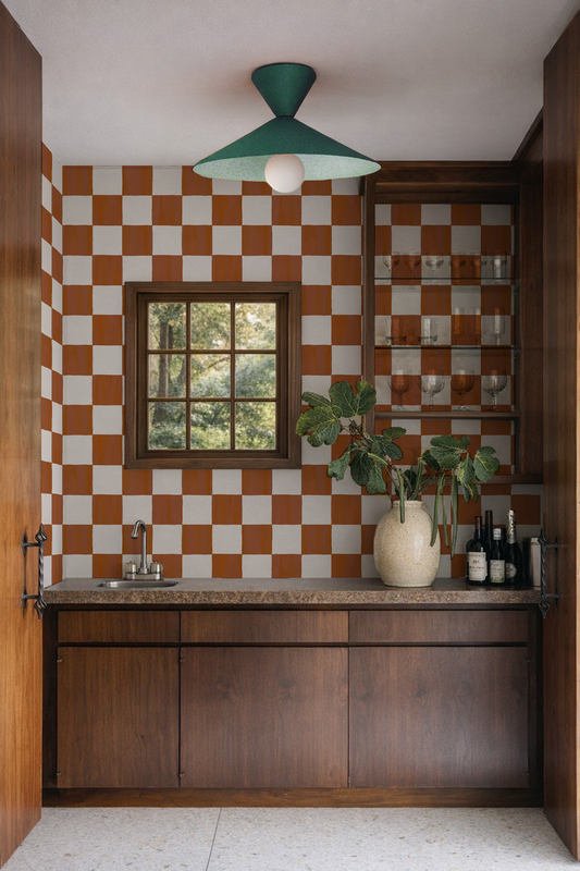 Checkers Wallpaper, rust