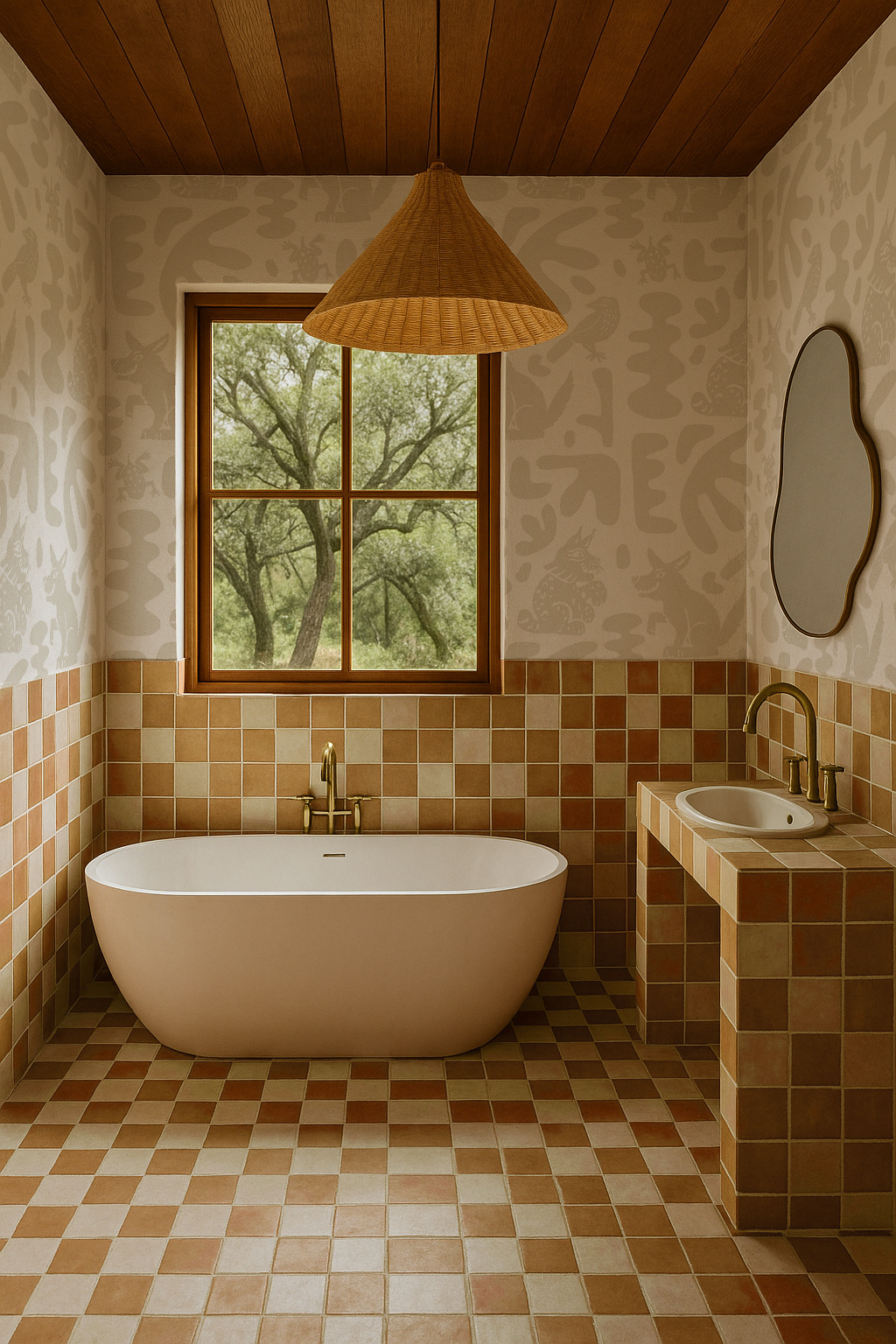 Abstract Animales Wallpaper, white and neutral