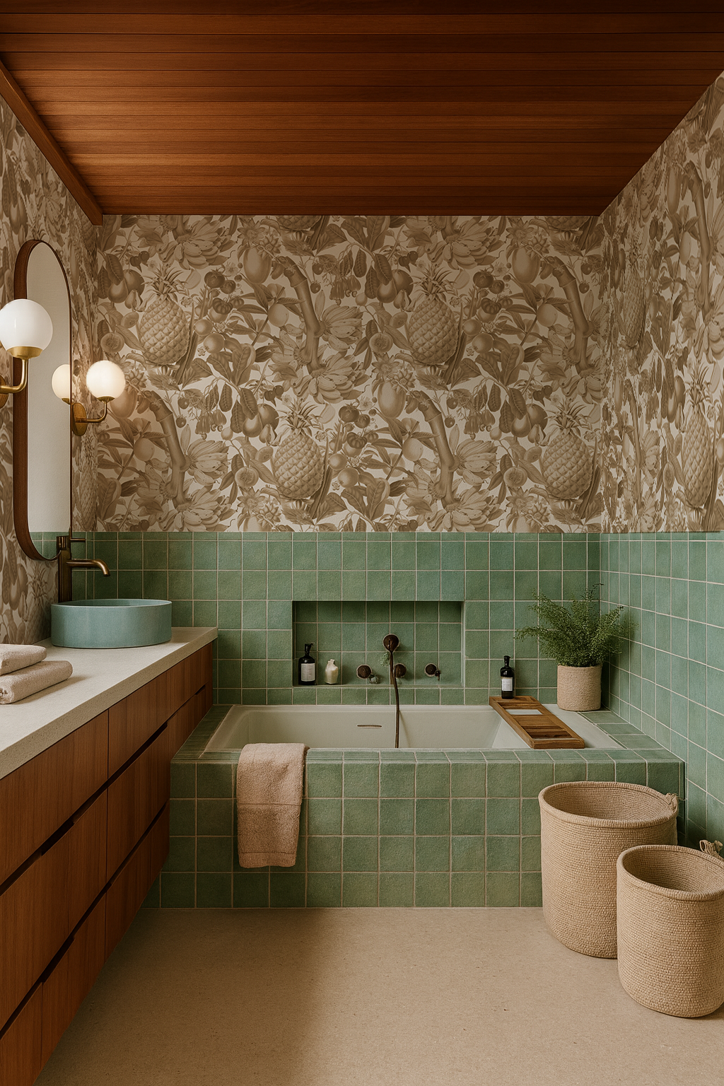 Juicy Fruit Wallpaper, white and neutral