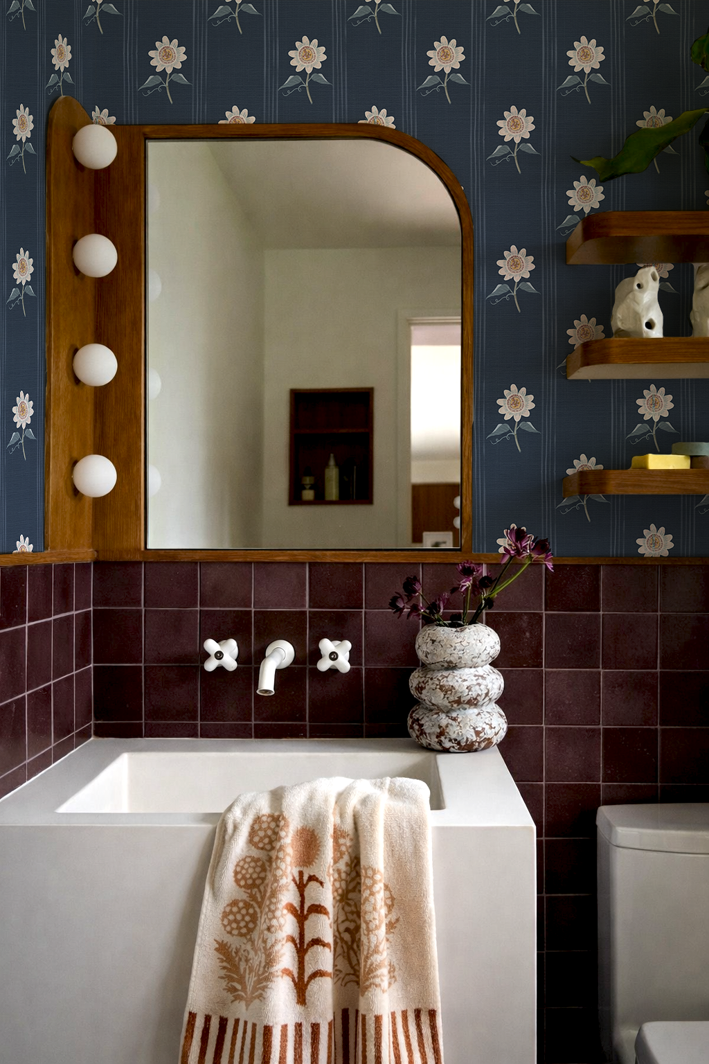 Lilikoi Lane Wallpaper, dark denim