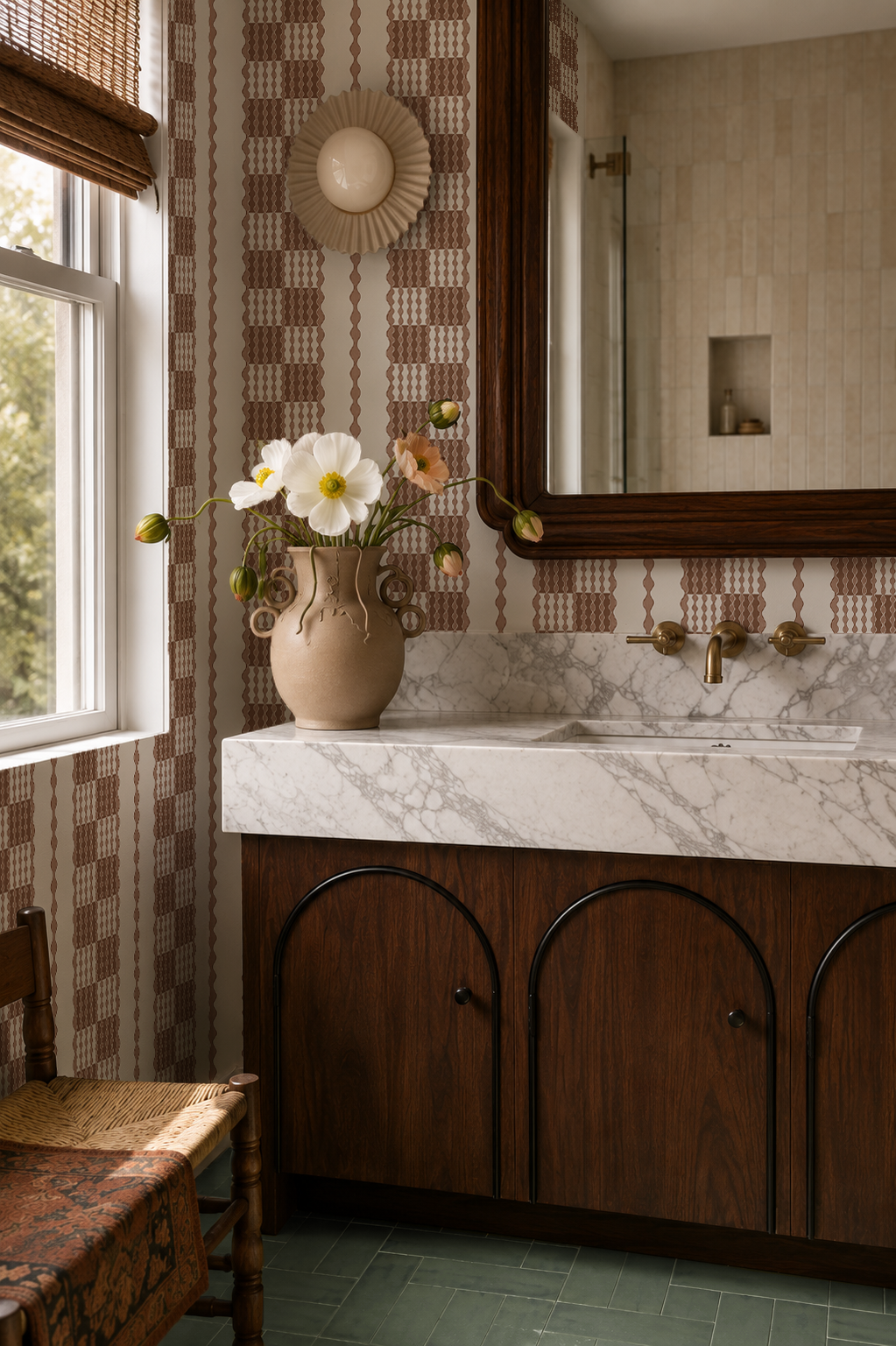 Telar Weave Wallpaper, beige and coco
