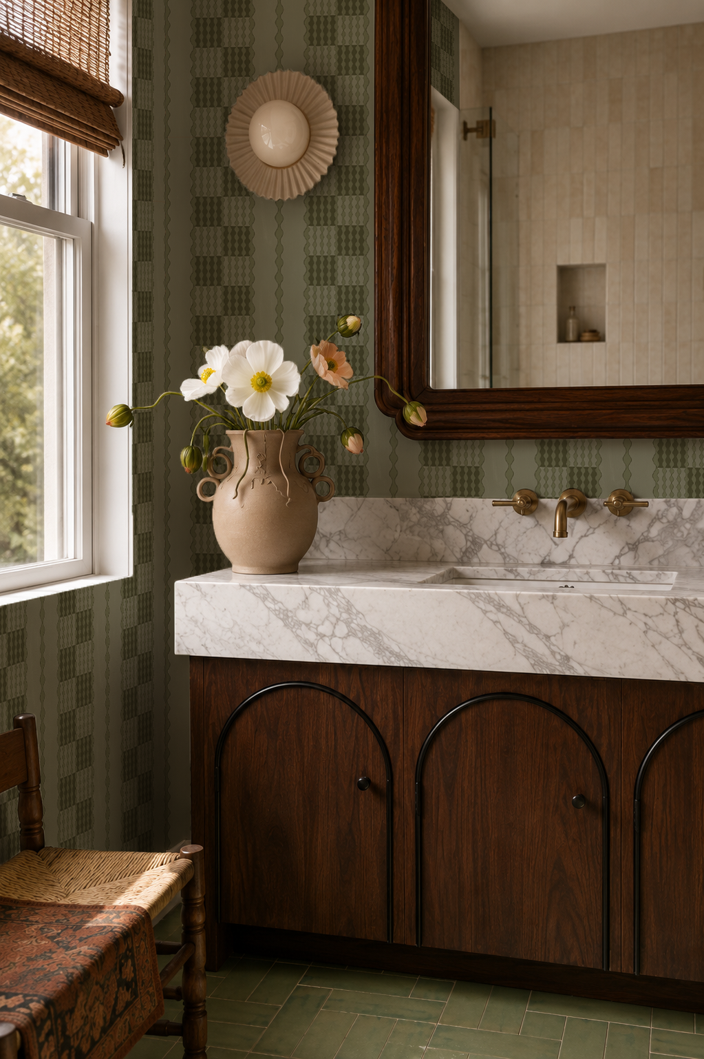 Telar Weave Wallpaper, sage