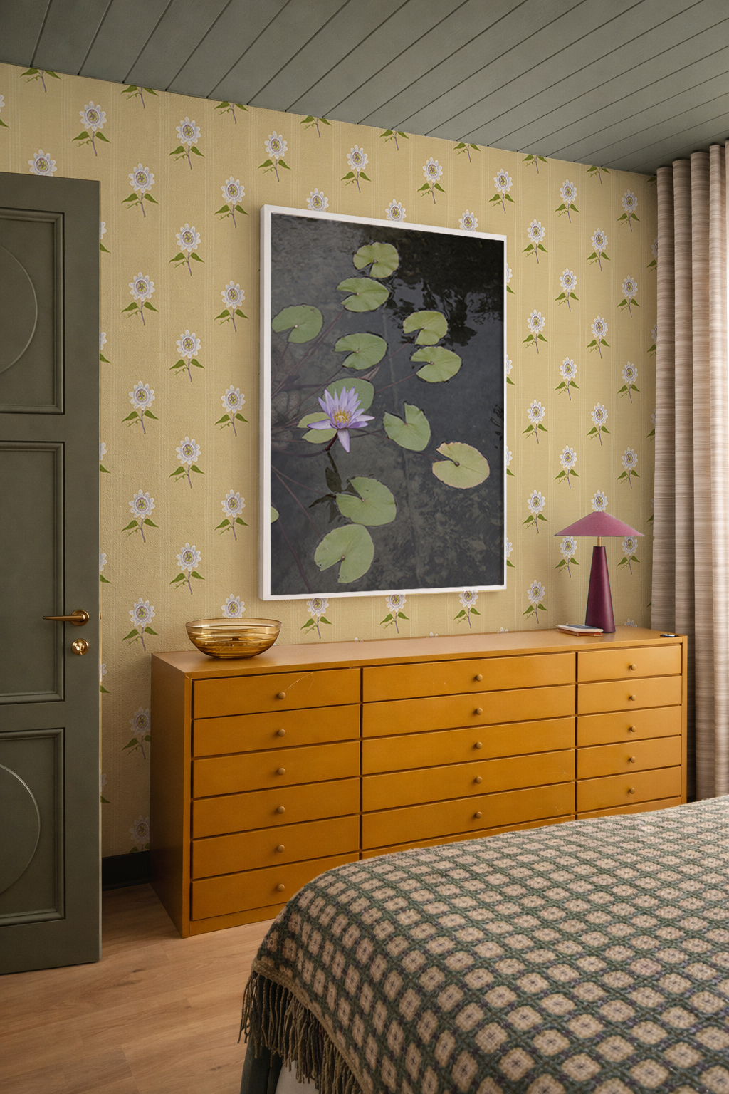 Lilikoi Lane Wallpaper, butter yellow