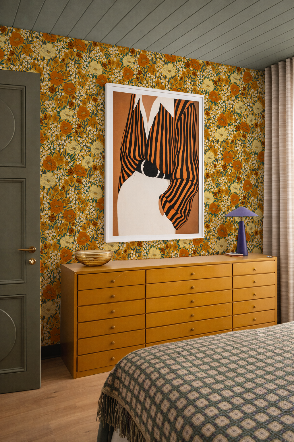 Wildflower Meadow Wallpaper, yellow