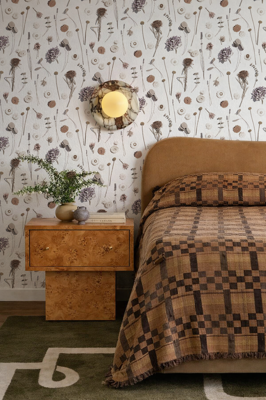 Dried Flora Wallpaper, muted colors