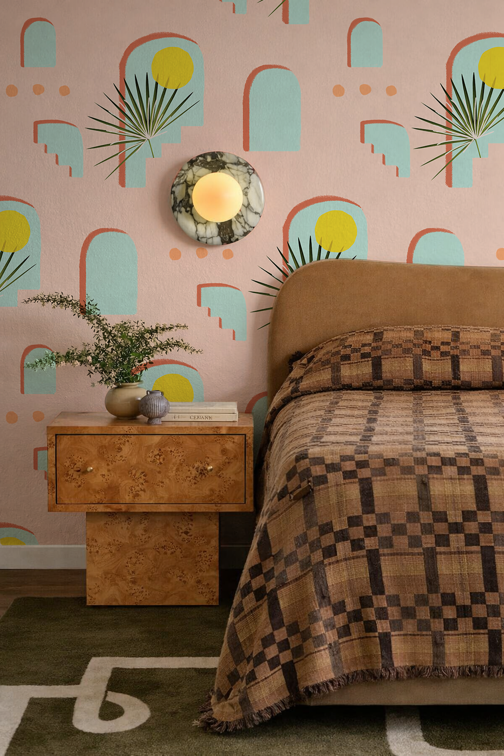 Pueblo Window Wallpaper, peach