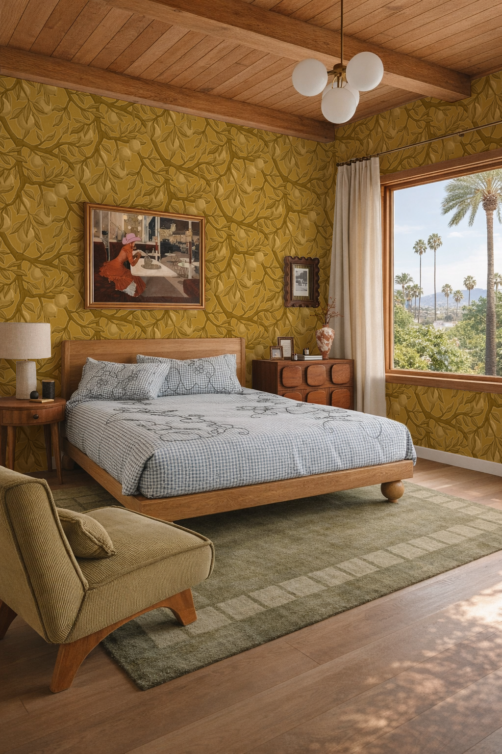 Valencia Grove Wallpaper, yellow