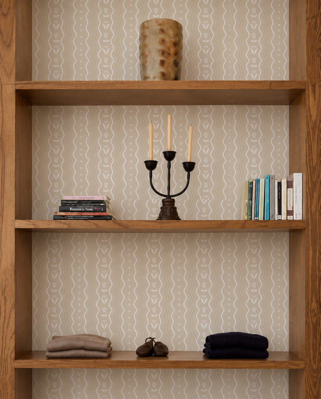 Posy Lane Contact Paper, neutral and white