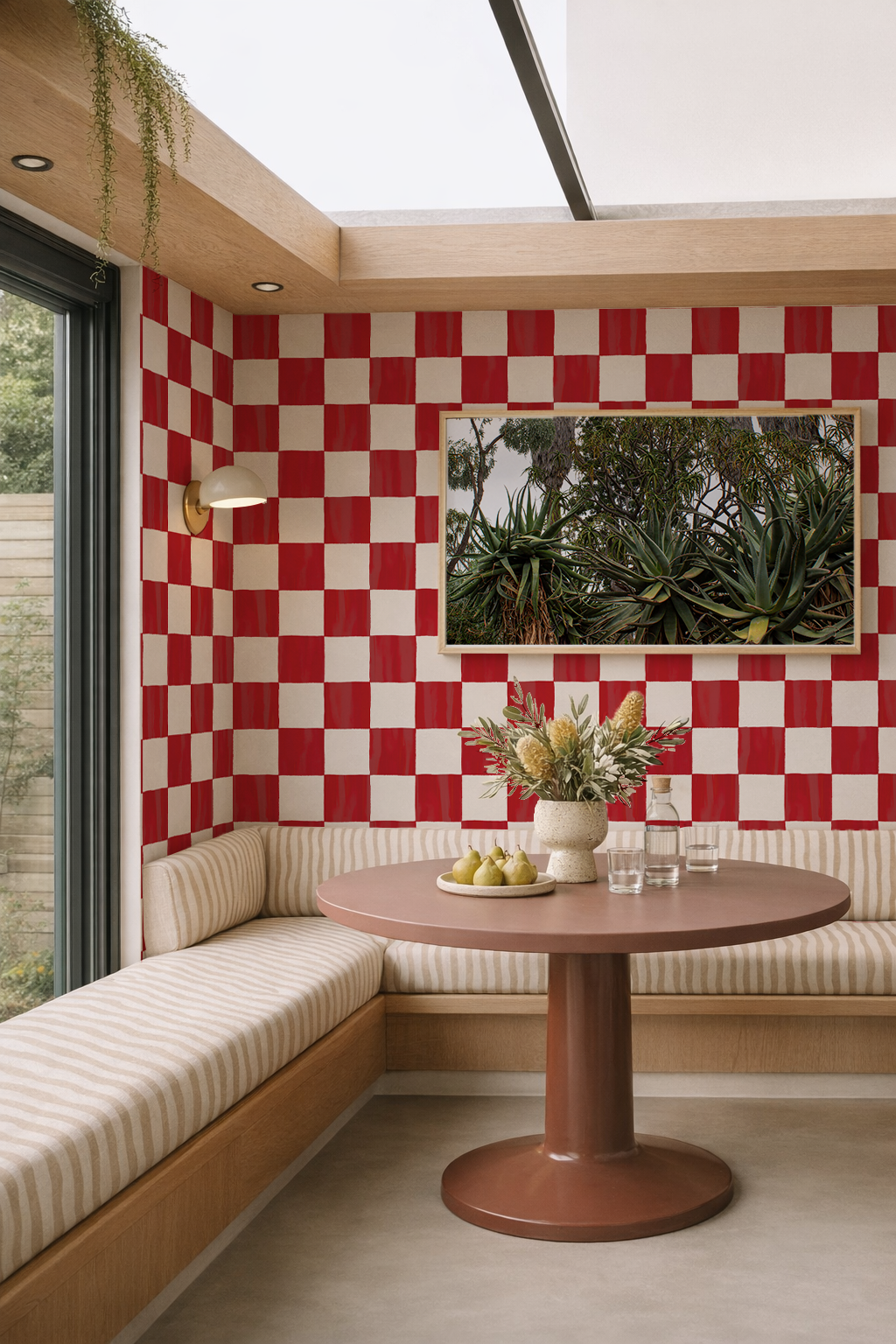 Checkers Wallpaper, red