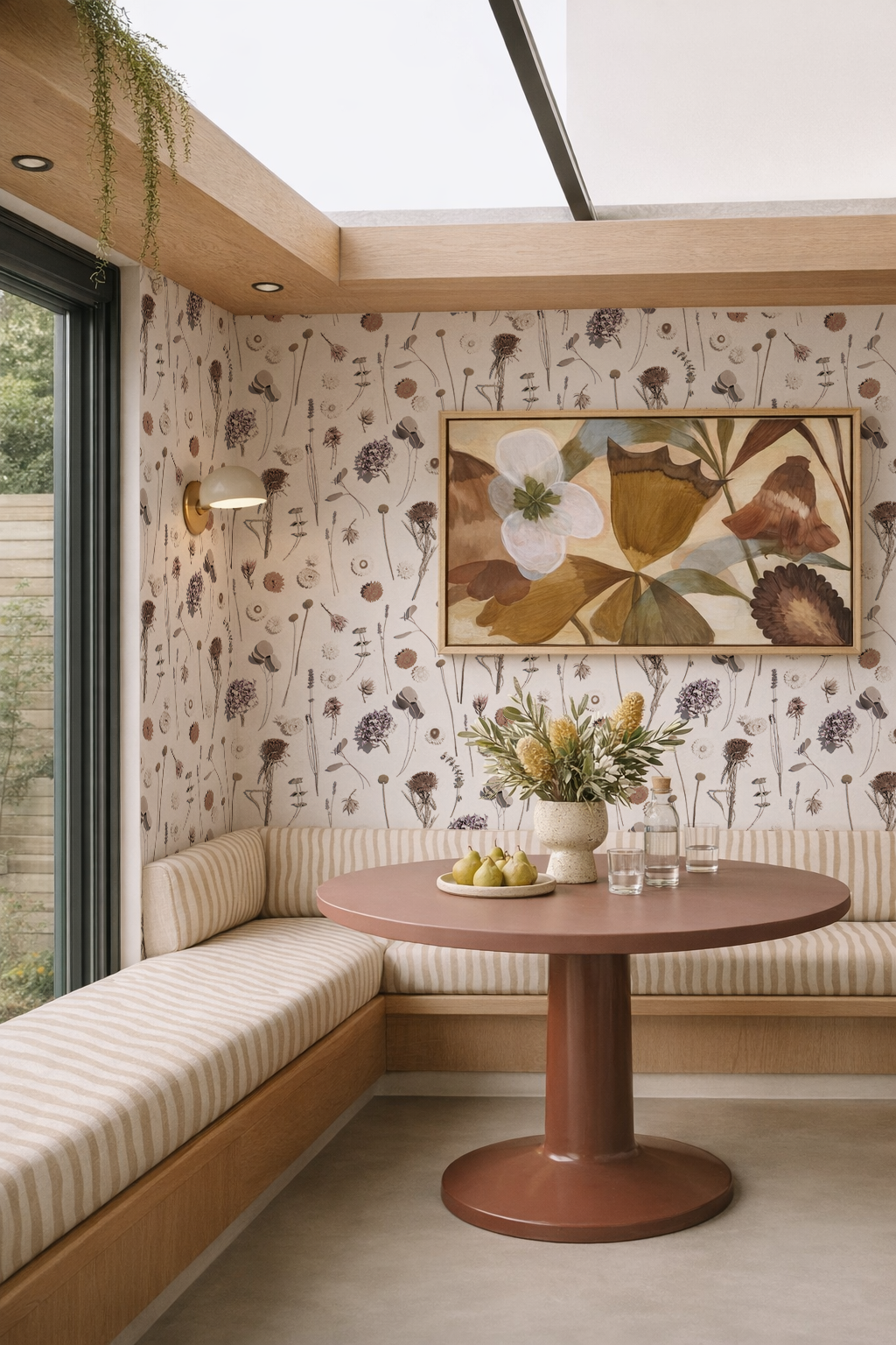 Dried Flora Wallpaper, muted colors
