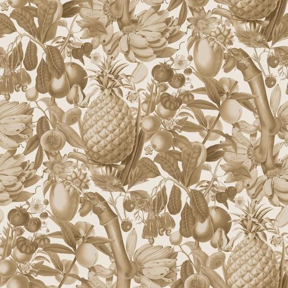 Juicy Fruit Wallpaper, white & neutral