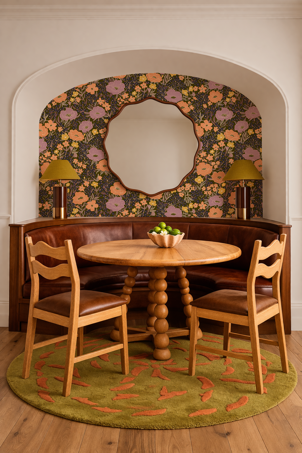 Wildflower Meadow Wallpaper, olive