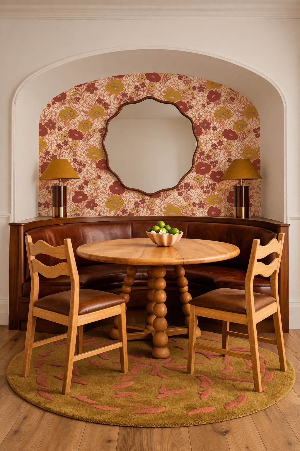 Wildflower Meadow Wallpaper, peach