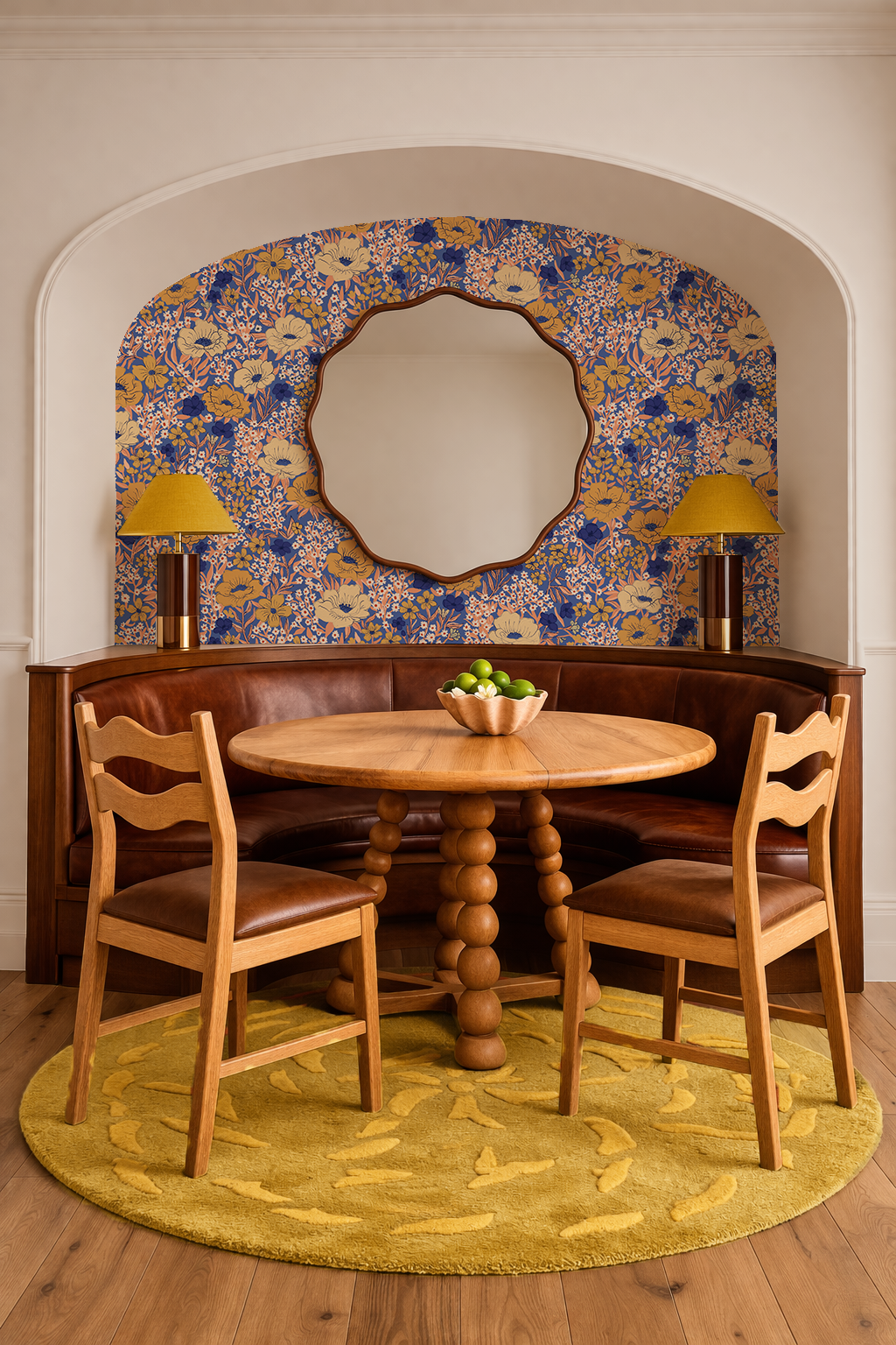 Wildflower Meadow Wallpaper, royal blue