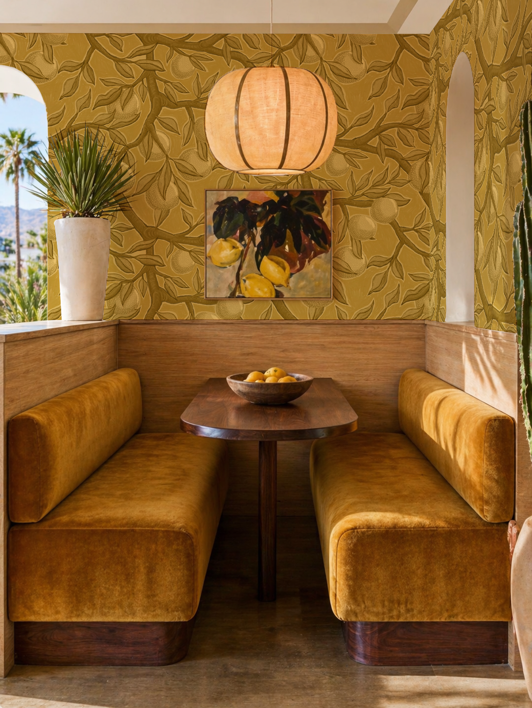 Valencia Grove Wallpaper, yellow