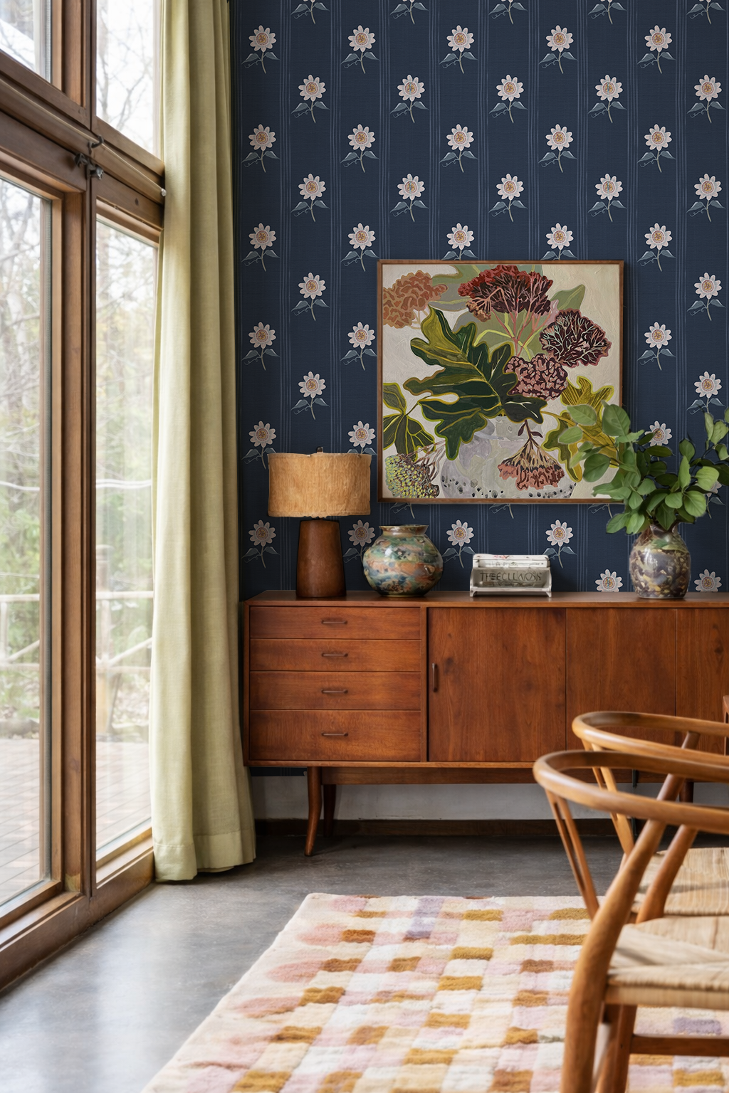 Lilikoi Lane Wallpaper, dark denim