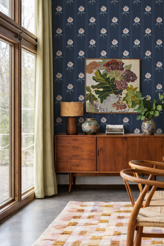 Lilikoi Lane Wallpaper, dark denim