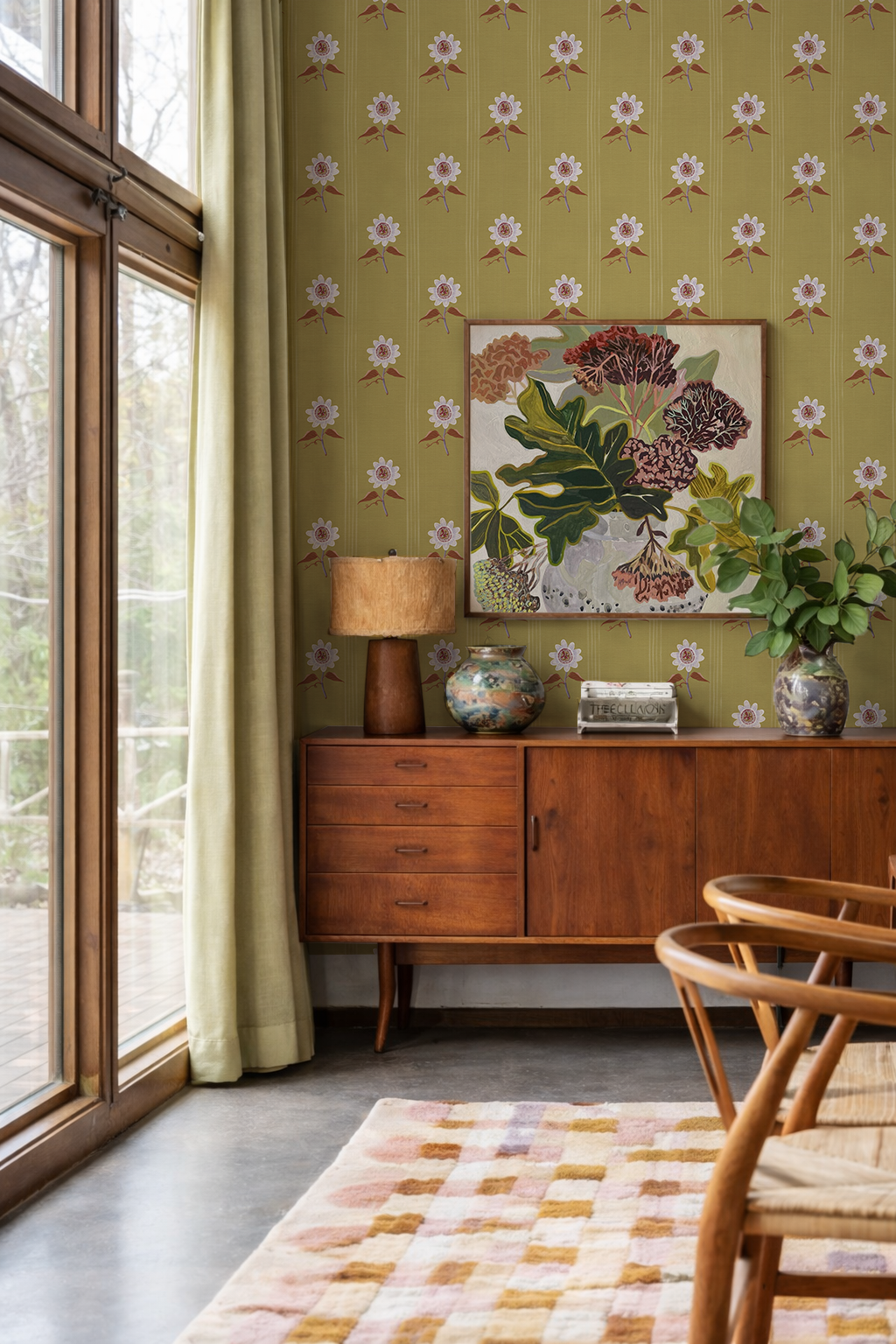 Lilikoi Lane Wallpaper, pistachio