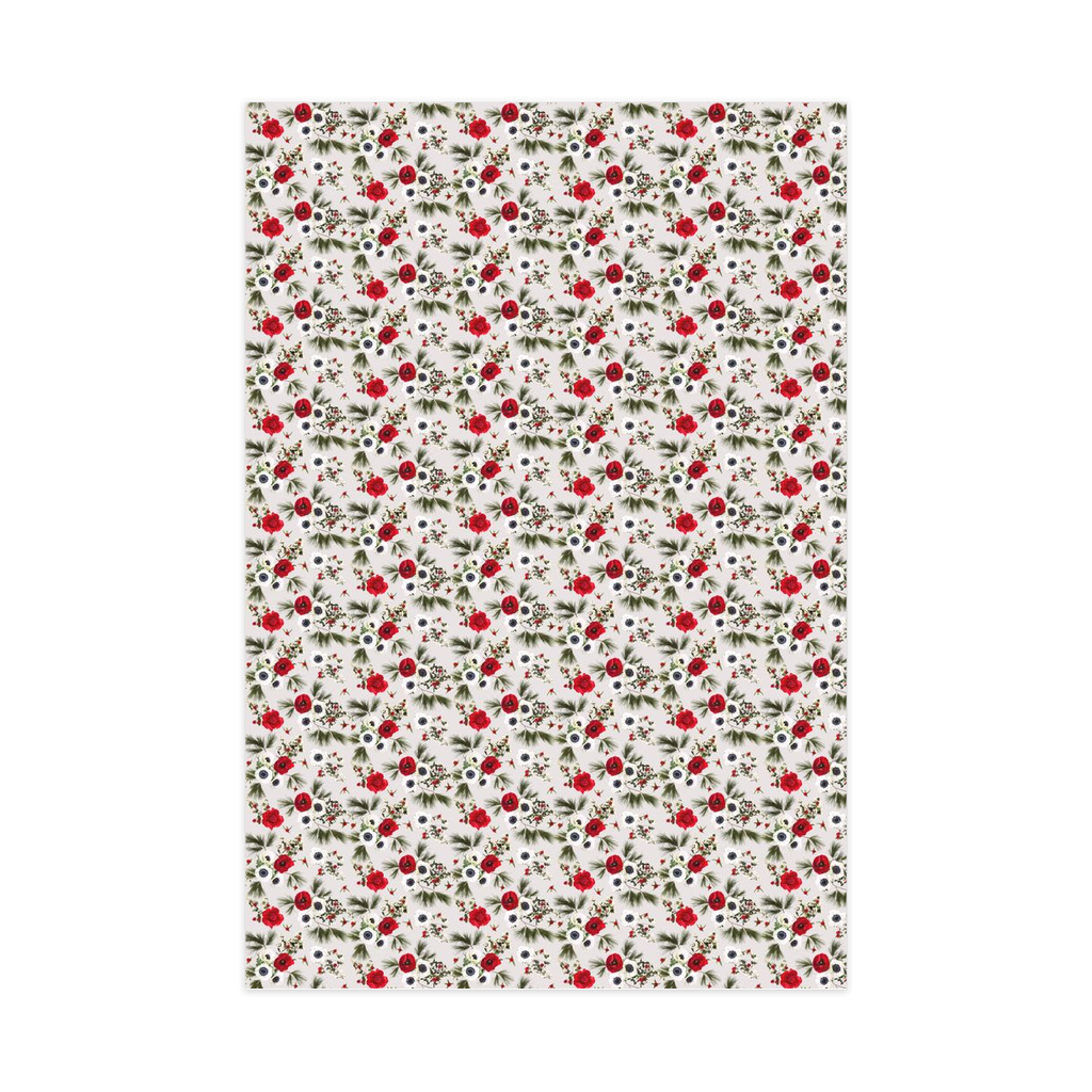 Snow Berry Wrapping Paper, Large Roll, off-white