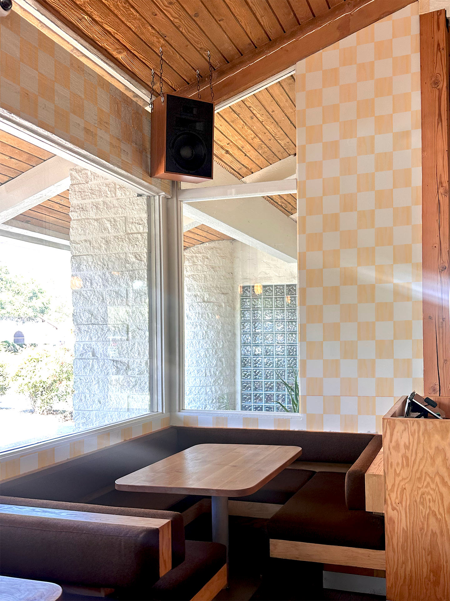 Checkers Wallpaper, peach