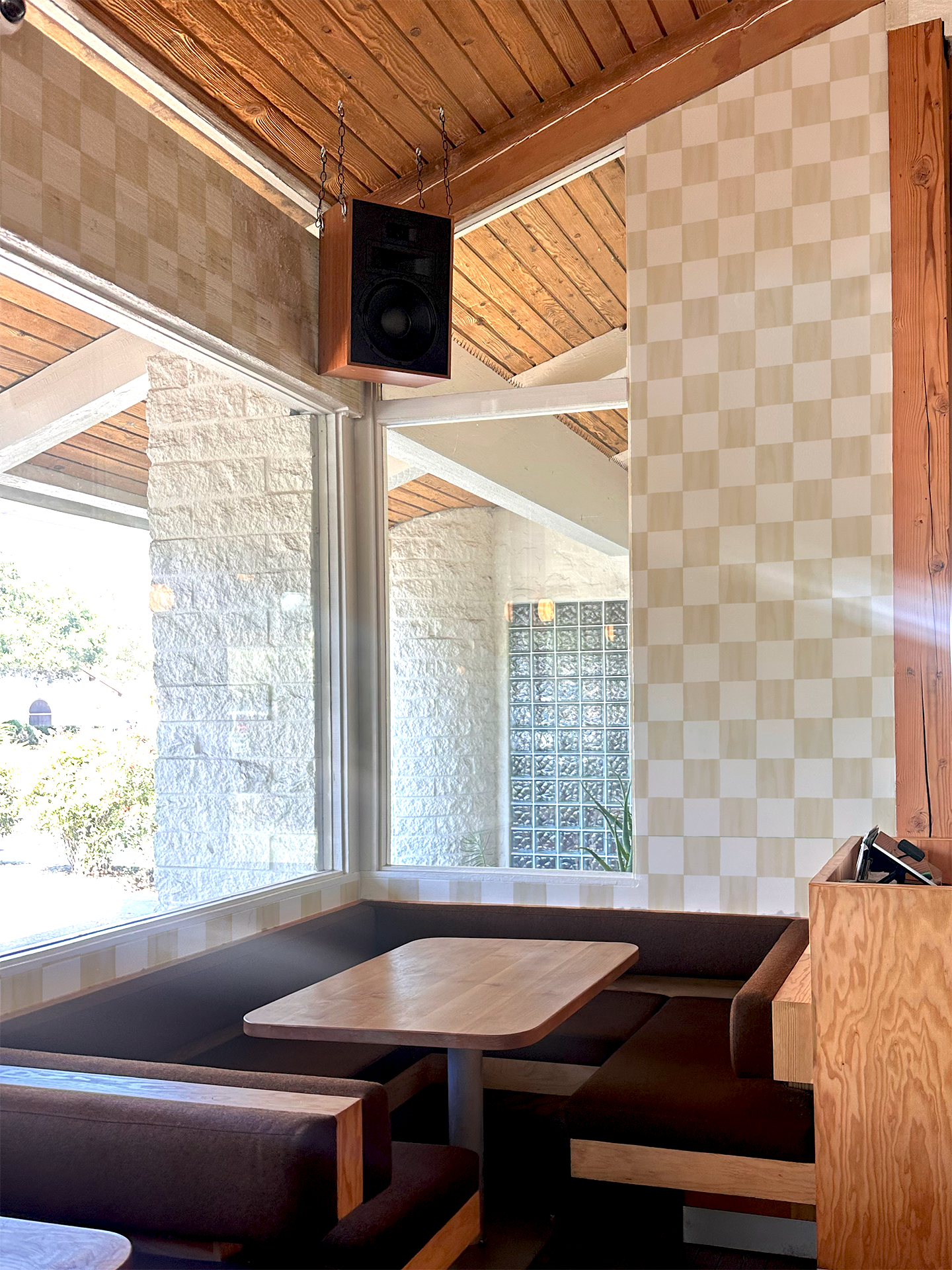 Checkers Wallpaper, tan