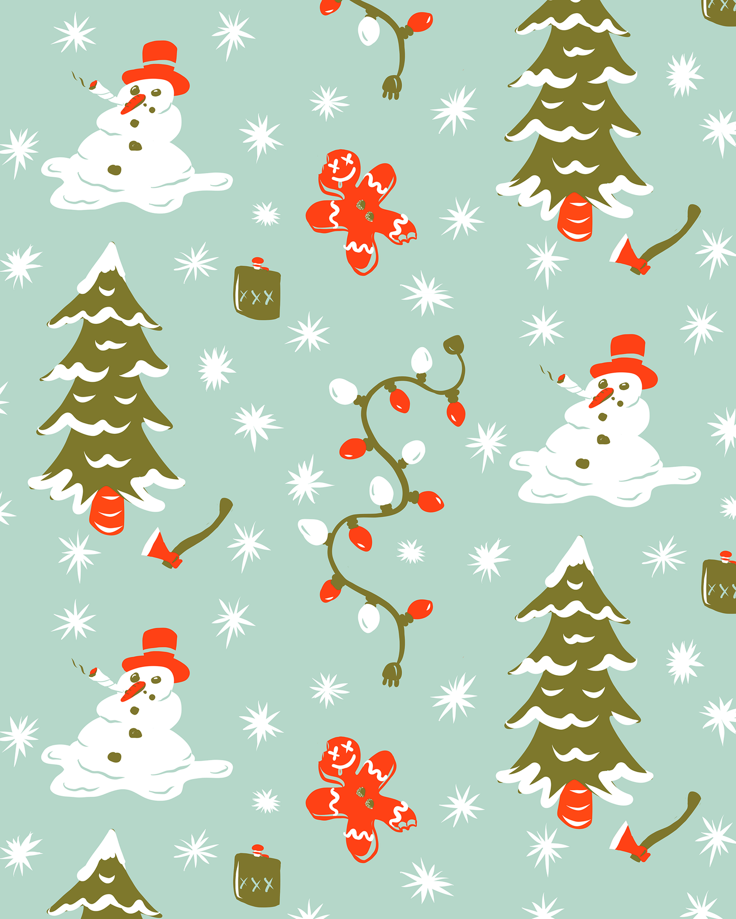 Holidaze Wrapping Paper, Large Roll, mint